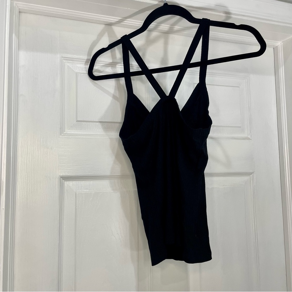 Zenana Outfitters Black Fitted Bustier Tank Top